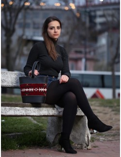 حقيبة جلدية  قماشية  