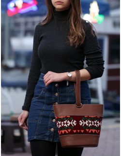 حقيبة جلدية  قماشية 